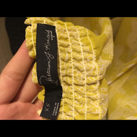 Anthropologie Yellow Flowey Tank Top 334 - Picture 4 of 4